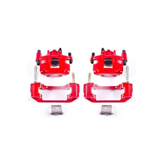 Power Stop 94-98 Ford Mustang Front Red Calipers w/Brackets - Pair - eliteracefab.com
