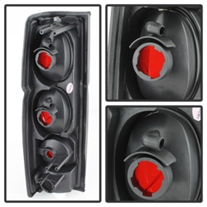 Spyder Nissan Hardbody 86-97 Euro Style Tail Lights Black Smoke ALT-YD-NH86-BSM - eliteracefab.com