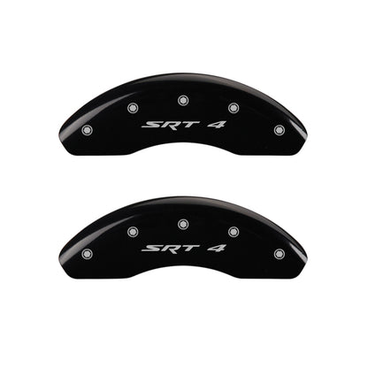 MGP 4 Caliper Covers Engraved Front & Rear SRT4 Black finish silver ch MGP
