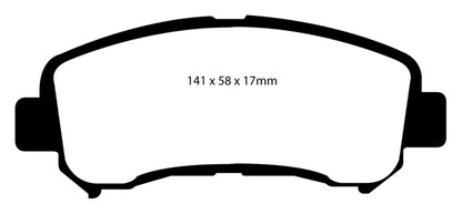 EBC 14+ Nissan Juke 1.6 Turbo Nismo RS Yellowstuff Front Brake Pads - eliteracefab.com