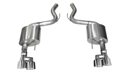 Corsa 18-19 Ford Mustang V8 5.0L 3in Axle-Back Dual Rear Exit w/ 4in Polished Pro-Series Tips CORSA Performance