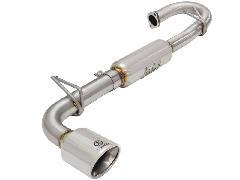 aFe 11-16 Scion TC L4-2.5L 304SS 2-1/4in to 2-1/2in Axle-Back Takeda Exhaust w/ Polished Tip - eliteracefab.com