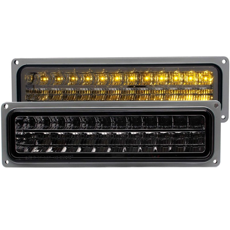 ANZO USA Chevrolet C1500 Led Parking Lights Smoke; 1988-1998 - eliteracefab.com