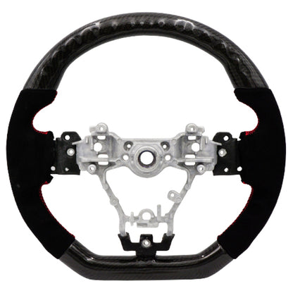 BLOX Racing 15-21 Subaru Carbon/Alcantara Steering Wheel Red Stitching BXSW-50010-R BXSW-50010-R