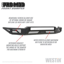 Load image into Gallery viewer, Westin 14-21 Toyota Tundra Pro-Mod Front Bumper - Tex. Blk