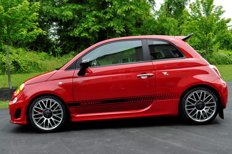 Rally Armor UR Mudflaps Urethane Fiat 500 2012-2013 Black/Red - eliteracefab.com