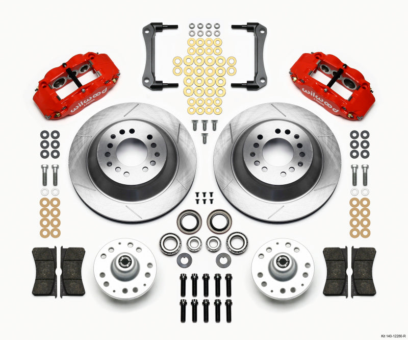 Wilwood Narrow Superlite 6R Front Hub & 1PC Rtr Kit 12.88in-Red 79-81 Camaro Wilwood