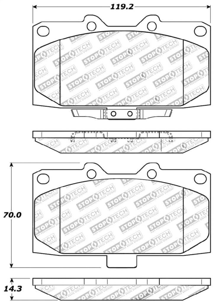 StopTech Performance 06-07 Subaru Impreza WRX/WRX STi Front Brake Pads - eliteracefab.com