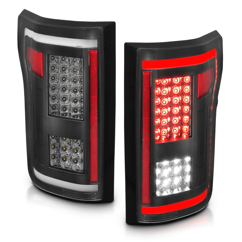 ANZO 2015-2017 Ford F-150 LED Taillights Smoke - eliteracefab.com