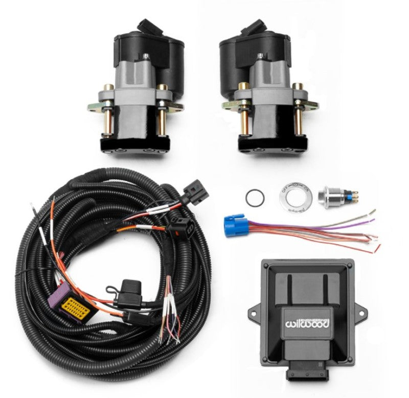 Wilwood Electronic Parking Brake Rear Retrofit Brake Kit - Black Powder Coat Caliper Wilwood