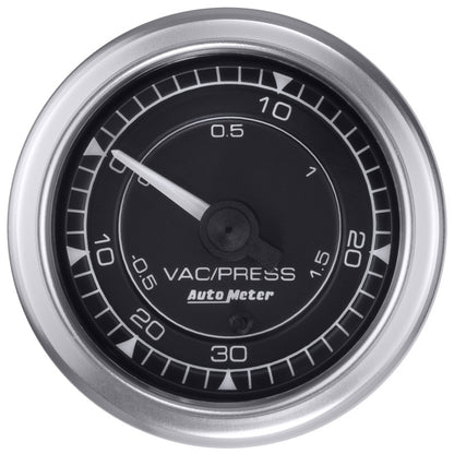 Autometer Chrono 2-1/16in 30INHG-30PSI Vaccum/Boost Gauge 8159