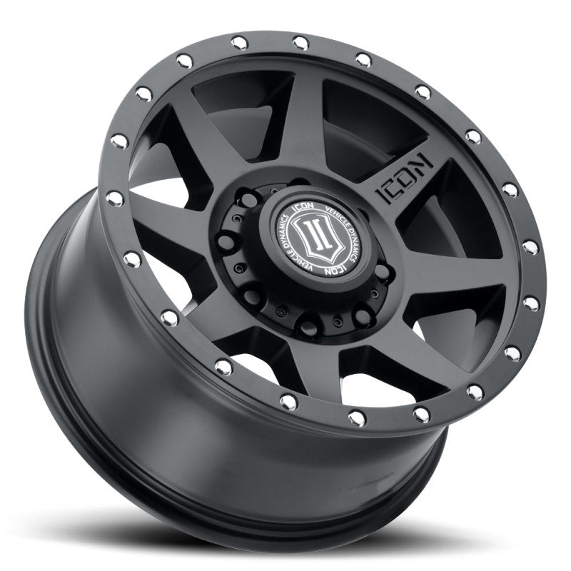 ICON Rebound 17x8.5 8x170 6mm Offset 5in BS 125mm Bore Satin Black Wheel - eliteracefab.com