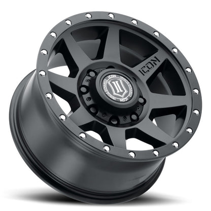 ICON Rebound HD 18x9 8x6.5 12mm Offset 5.5in BS 121.4mm Bore Satin Black Wheel