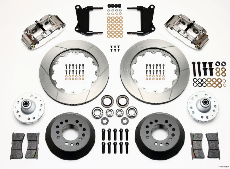 Wilwood Narrow Superlite 6R Front Hub Kit 14.00in Polished 67-69 Camaro 64-72 Nova Chevelle Wilwood