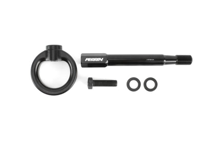 Perrin 08-14 Subaru WRX/STI Sedan Tow Hook Kit (Rear) - Black Perrin Performance