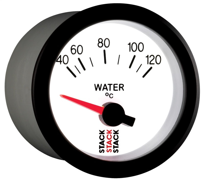 Autometer Stack 52mm 40-120 Deg C M10 Male Electric Water Temp Gauge - White ST3257
