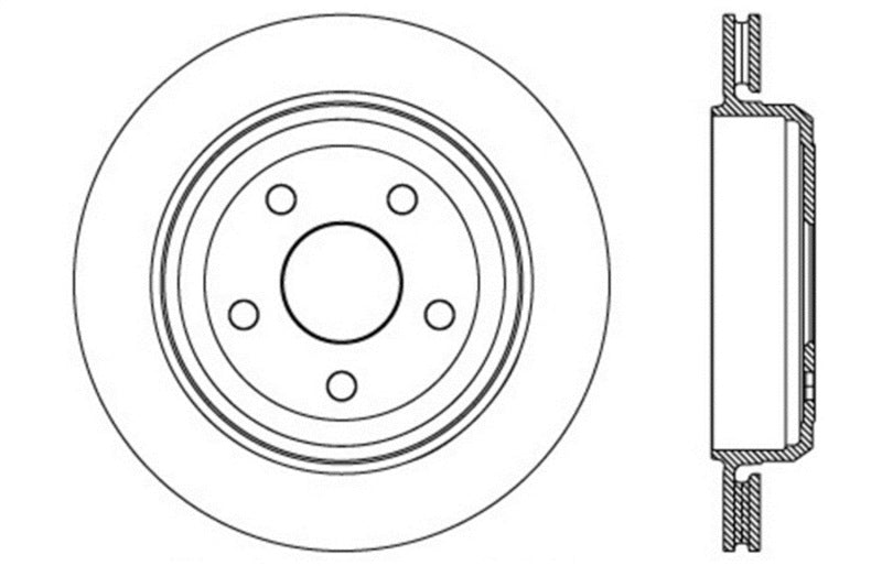 StopTech Slotted & Drilled Sport Brake Rotor 11-15 Jeep Grand Cherokee (Excludes SRT8) Stoptech