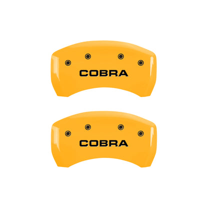 MGP 4 Caliper Covers Engraved Front & Rear MGP Yellow Finish Black Characters 2008 Ford F-150 MGP