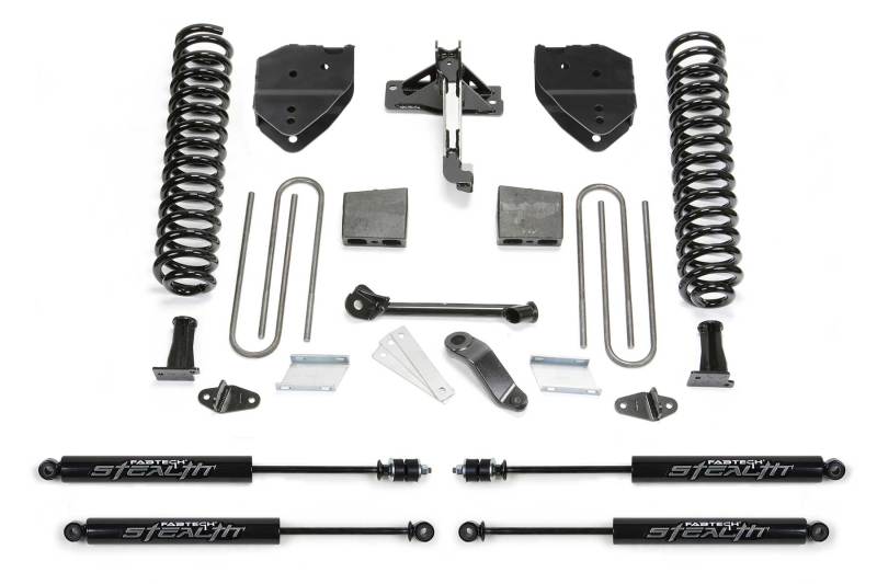 Fabtech 17-21 Ford F250/F350 4WD Diesel 4in Basic Sys w/Stealth - eliteracefab.com