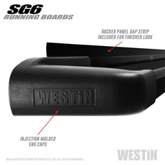 Westin SG6 Black Aluminum Running Boards 79 in - eliteracefab.com