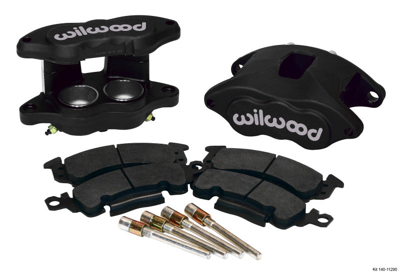 Wilwood D52 Front Caliper Kit - Black Ano 2.00 / 2.00in Piston 1.28in Rotor Wilwood