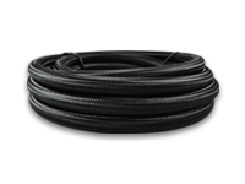 Vibrant -6 AN Black Nylon Braided Flex Hose (2 foot roll) - eliteracefab.com