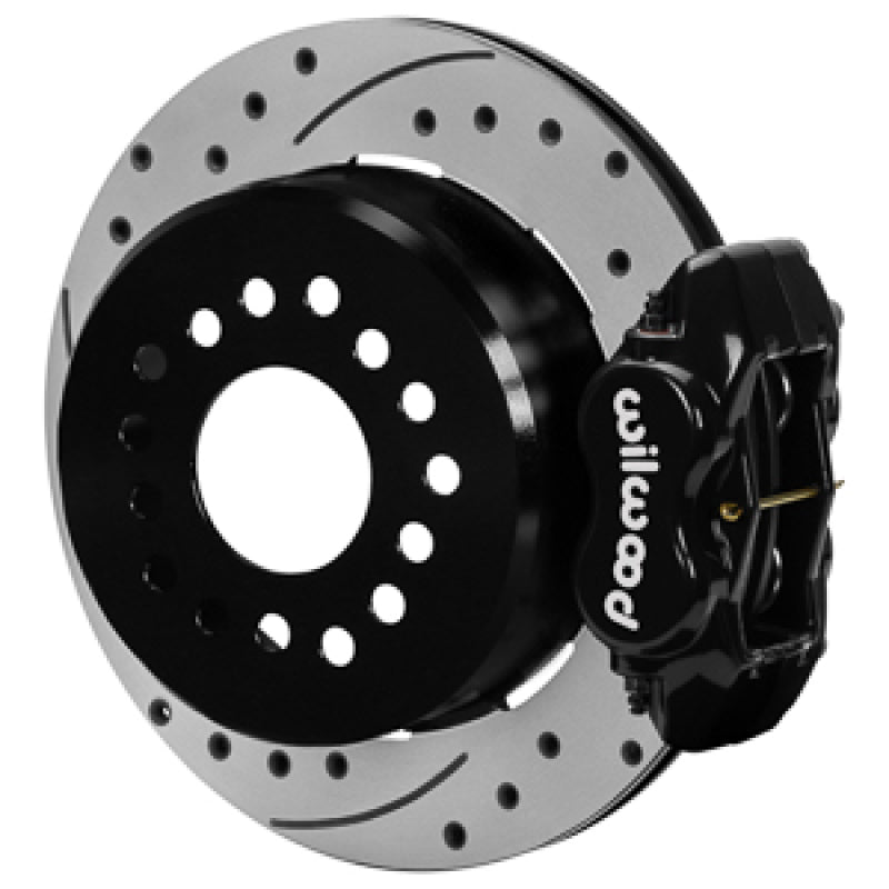Wilwood Chevy Monte Carlo Forged 4 Piston DynaPro Black Caliper HP32 VV D&S Rotor - 12.19x0.81 Wilwood