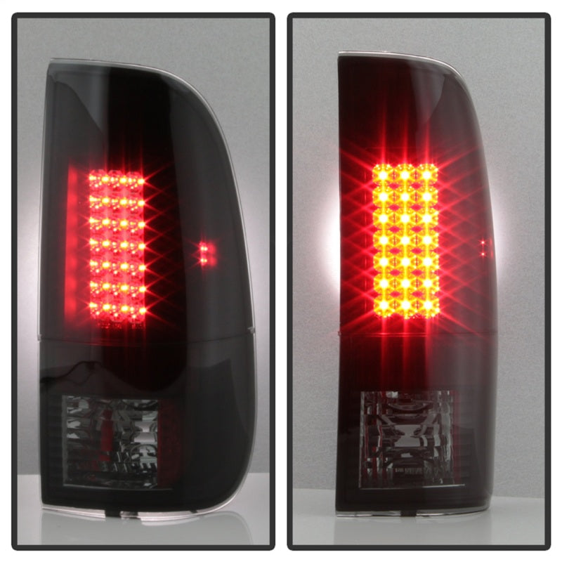 Spyder 08-16 Ford Super Duty LED Tail Lights Black Smoke ALT-YD-FS07-LED-BSM - eliteracefab.com