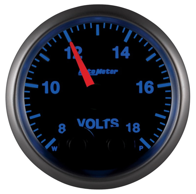Autometer Elite 52.4mm Peak & Warn w/ Electronic Control 8-18 Volt Voltmeter 5683