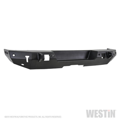 Westin 18-19 Jeep Wrangler JL WJ2 Rear Bumper w/ Sensors (Excl. Wrangler JK) - Textured Black - eliteracefab.com