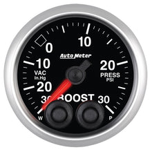 Load image into Gallery viewer, Autometer Elite 52mm 30 In Hg/30 PSI Vacuum/Boost Peak and Warn Gauge w/ Electonic Control