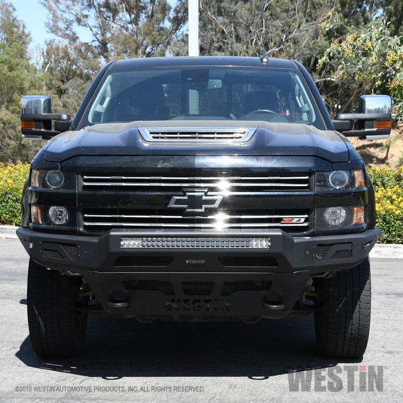 Westin 15-19 Chevrolet Silverado 2500/3500 Pro-Mod Front Bumper - Textured Black - eliteracefab.com