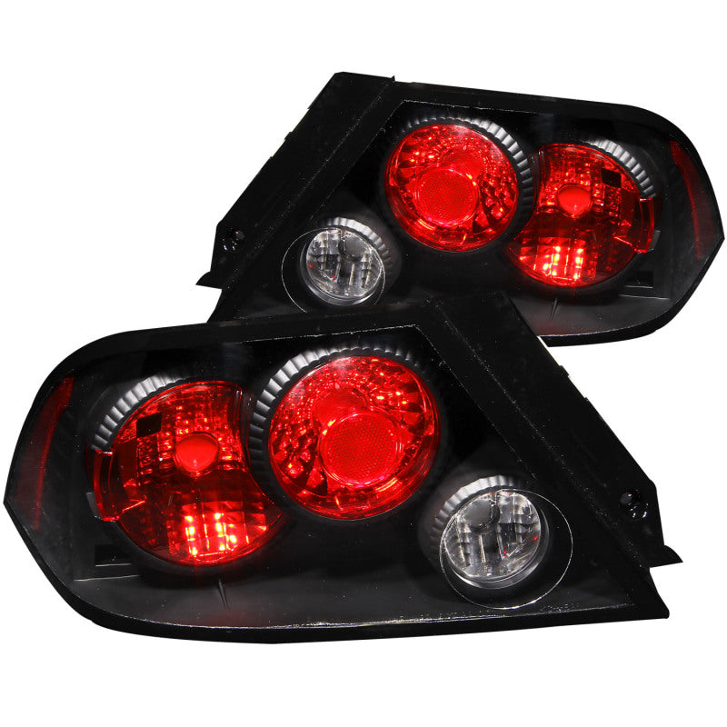 ANZO USA Mitsubishi Lancer Not Evo Taillights Black; 2002-2003 - eliteracefab.com