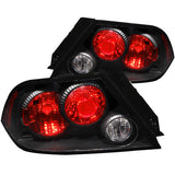 ANZO USA Mitsubishi Lancer Not Evo Taillights Black; 2002-2003