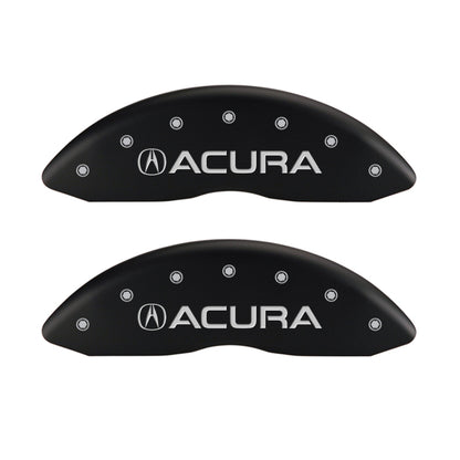 MGP 4 Caliper Covers Engraved Front & Rear Acura Red finish silver ch MGP