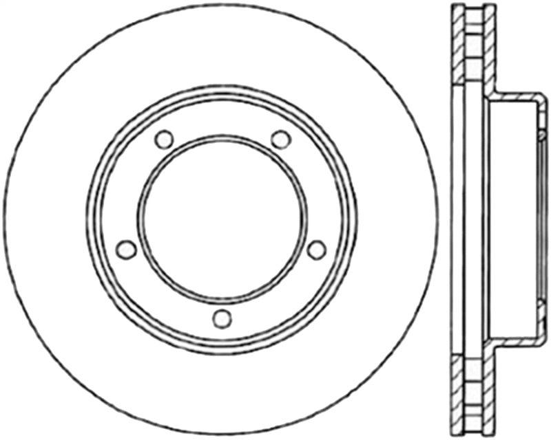 StopTech 98-07 Lexus LX / Toyota Land Cruiser Cryo Slotted Front Left Sport Brake Rotor Stoptech