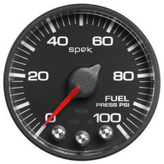 Autometer Spek-Pro - Nascar 2-1/16in Fuel Press 0- 100 psi Bfb Ecu