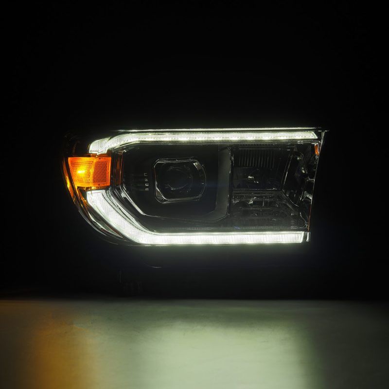 AlphaRex 880824 07-13 Toyota Tundra / 08-17 Sequoia LUXX LED Proj HL Chrome w/Actv Light / Seq. Sig + DRL