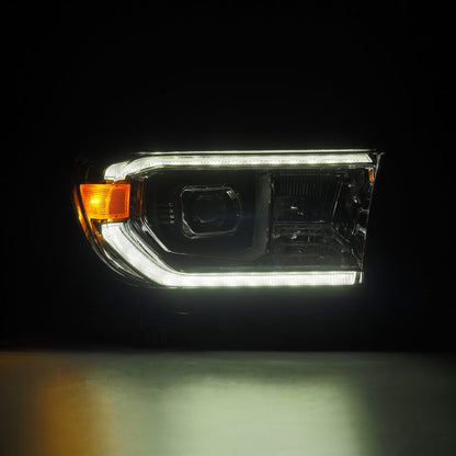 AlphaRex 880824 07-13 Toyota Tundra / 08-17 Sequoia LUXX LED Proj HL Chrome w/Actv Light / Seq. Sig + DRL