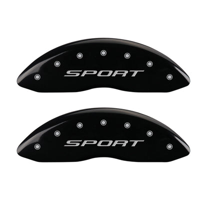 MGP 4 Caliper Covers Engraved Front & Rear 2015/Sport Black Finish Silver Char 2017 Ford Fusion MGP