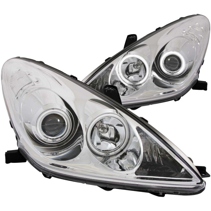 ANZO USA Lexus Es330 Projector Headlights W/ Halo Chrome Ccfl; 2004-2006 - eliteracefab.com