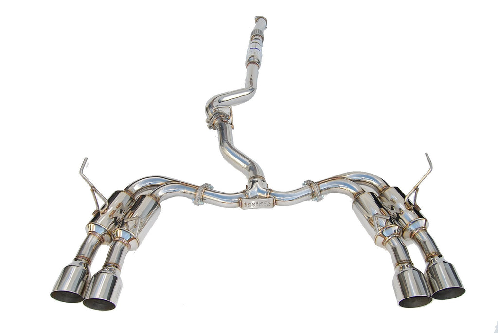 Invidia 2015+ Subaru WRX / STI Gemini/R400 Single Layer Quad Stainless Steel Tip Cat-Back Exhaust - eliteracefab.com