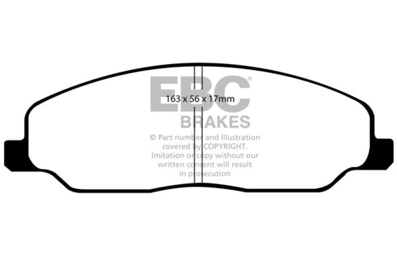 EBC 05-10 Ford Mustang 4.0 Redstuff Front Brake Pads - eliteracefab.com