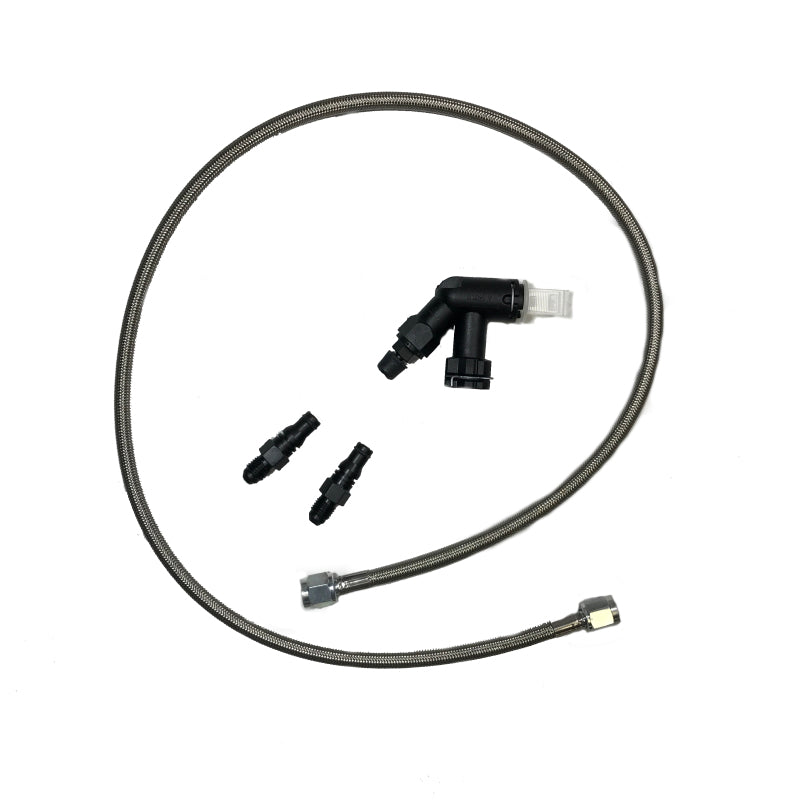 McLeod Line Assy Mustang 2005-Up 36in W/Male Wire Clip Fittings & Elbow Bleeder - eliteracefab.com