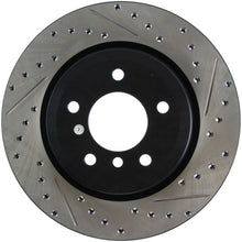 Load image into Gallery viewer, StopTech 06 BMW 330 / 07-09 BMW 335 Slotted &amp; Drilled Left Rear Rotor - eliteracefab.com