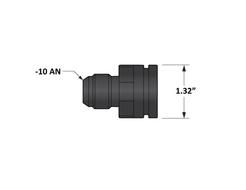 Fleece Performance Universal Billet Aluminum Adapter Fitting -10AN Male to 1.325in O-Ring Bore - eliteracefab.com