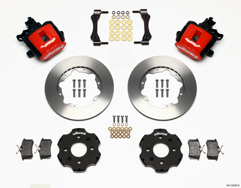 Wilwood Combination Parking Brake Rear Kit 11.00in Red Civic / Integra Disc 2.39 Hub Offset - eliteracefab.com