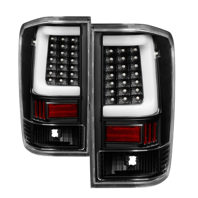 xTune 04-15 Nissan Titan Light Bar LED Tail Lights - Black (ALT-ON-NTI04-LBLED-BK) - eliteracefab.com