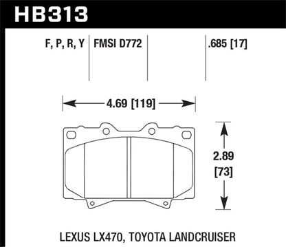 Hawk Performance HPS Brake Pads - HB313F.685 Hawk Performance