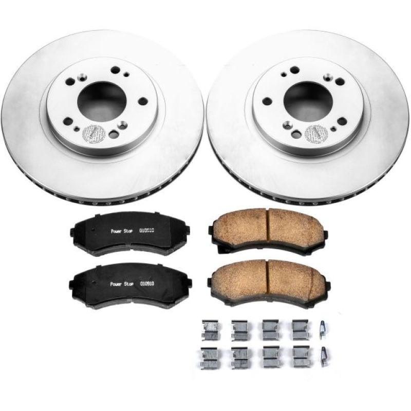 Power Stop 04-11 Mitsubishi Endeavor Front Z17 Evolution Geomet Coated Brake Kit - eliteracefab.com